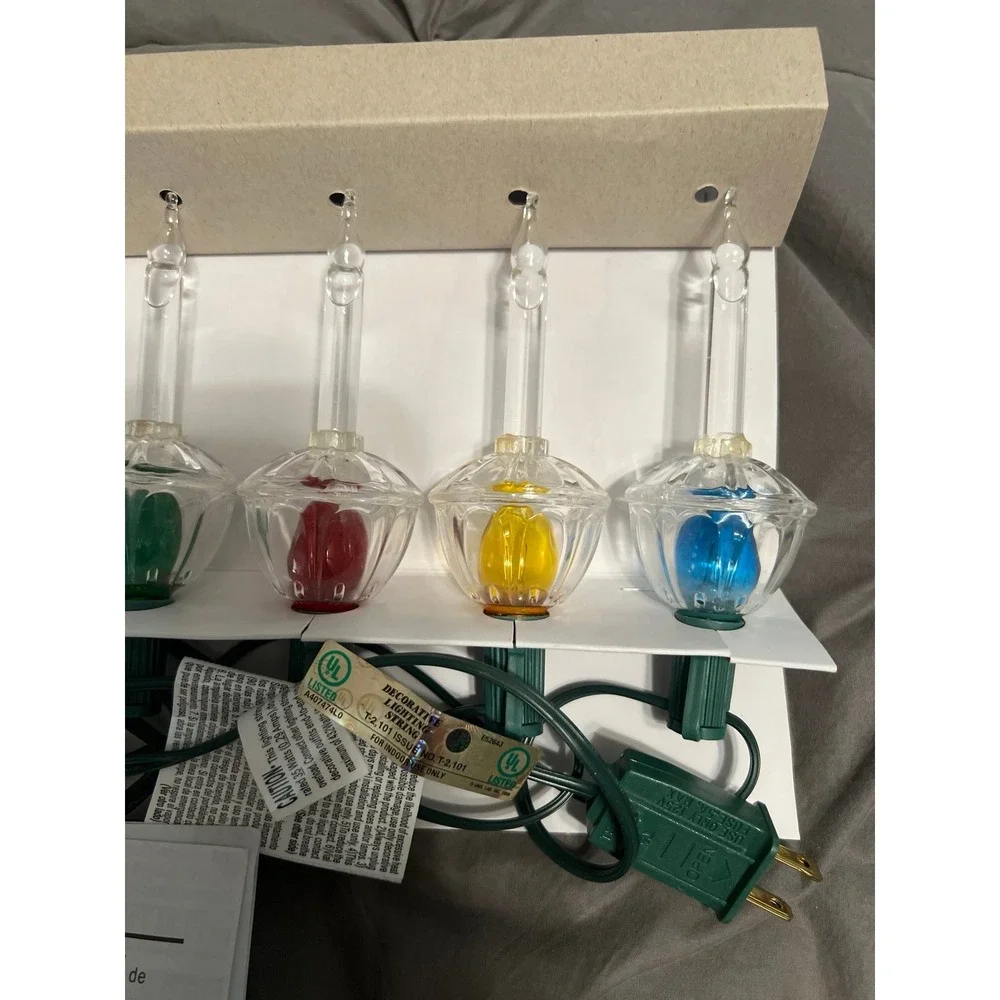 Holiday Living 7 Ct Multicolor Bubble Lights Christmas String‎ Lights Tested Box